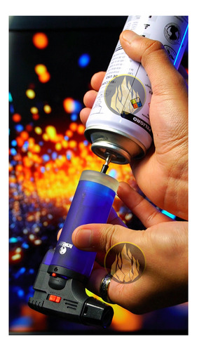 Encendedor Soplete 1 Llama Recargable Butano Retro