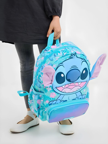 Kit Escolar Mochila Lonchera Lapicera Lilo Y Stitch/smiggle Azul Acero