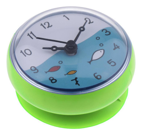 T Reloj De Pared Con Ventosa Resistente Al Agua Verde5