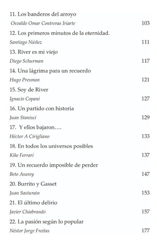 Imagen 5 de 7 de Tu Grato Nombre.antología De Relatos Sobre River Plate/fabro