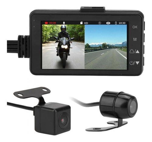 Gravador De Vídeo C Para Motocicleta Dash Cam 1080p