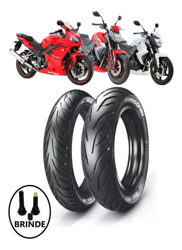 Par 2 Pneu 110/70-17 + 130/70-17 Ira Masked Dafra Next 300