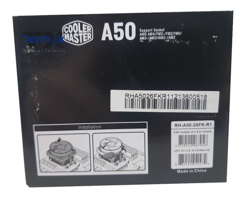 Imagem 8 de 10 de Air Cooler Cpu Cooler Master A50 P/ Amd Am4 Am3 Am2 Fm2 Fm1
