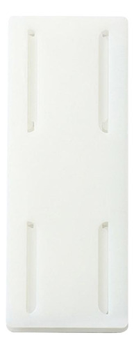 Soporte para enchufe eléctrico sin perforaciones, acabado mate, color blanco, rectangular