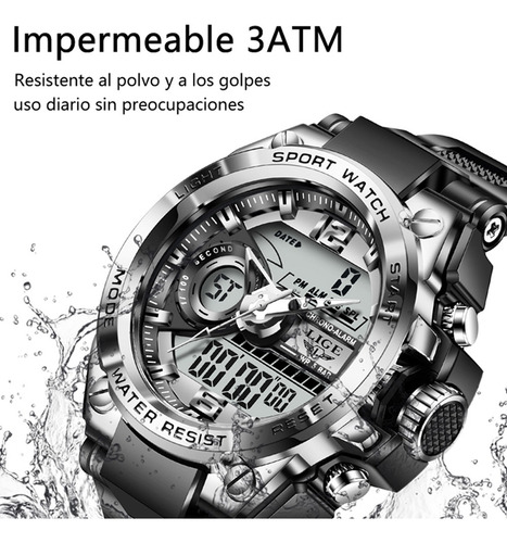 Reloj Digital Deportivo A Prueba De Agua Para Hombre