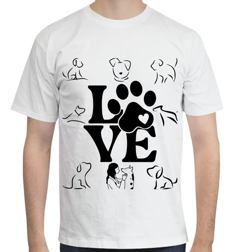 Playera Diseño Love Para Amantes De Los Perros