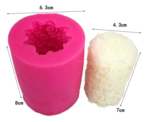 Molde Silicona Para Velas Jabón Cera Con Forma Flor De Rosa