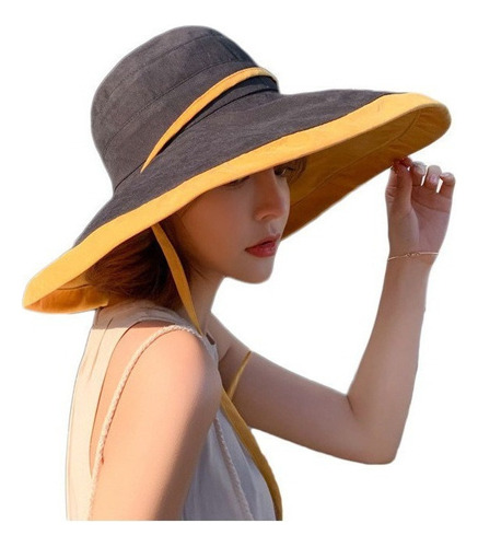 A Mujer Niñas Sol Verano Playa Sombrero De Ala Ancha
