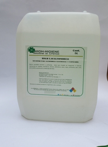 Imagen 3 de 5 de Shampoo Para Alfombras, Vestiduras Y Tapizados (5 Lt)
