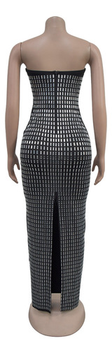 Vestido/vestido De Noite Sem Mangas Com Tachas De Longo