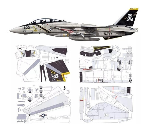 F 14 Tomcat Vf 84 Sin Error Papercraft