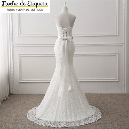 Vestido De Novia Nuevo Corte Sirena Encaje Blanco/marfil
