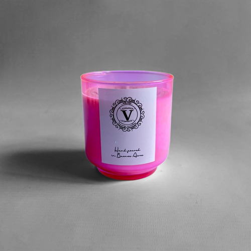 Imagen 2 de 10 de Vela De Soja 250ml Aroma Frambuesa Y Pimienta Envase Vidrio