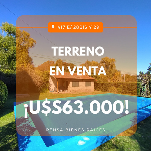 |venta| Lote 730mts, 417 E/ 28 Y 29, Villa Elisa, La Plata.