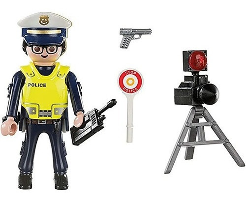 Figura Armable Playmobil Special Plus Policía Con Radar Cantidad de piezas 11