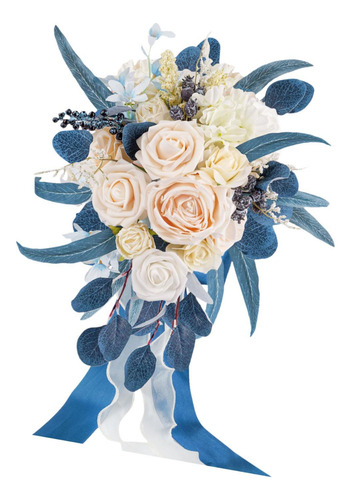 Ramo De Boda Para , Flores De Seda, Romántica, Estilo C