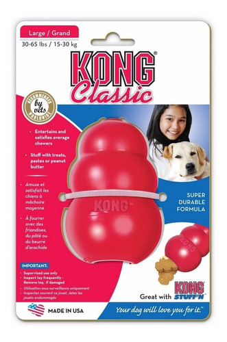 Juguete Perros Kong Classic Talla L Large Grande