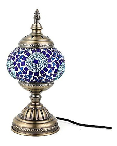 Kindgoo Lámpara Turca Marroquí Mosaico Lámpara De Mesa
