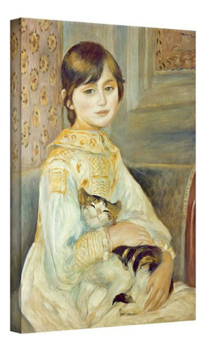 Lienzo 'julie Manet Con Gato' Por Pierre Renoir - 14x18 