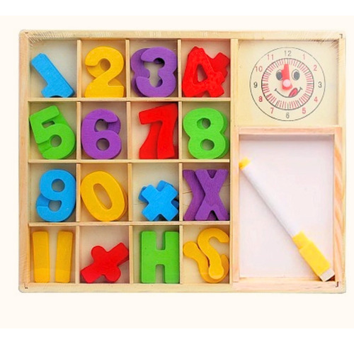 Box Didáctico Madera Números Operaciones Matemáticas Niños