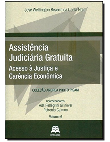Libro Assistência Judiciária Gratuita Acesso À Justiça E Car