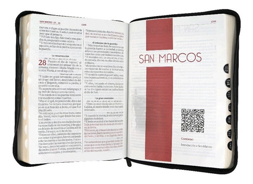 Imagen 3 de 5 de Biblia Reina Valera 1960 Letra Gigante Cierre Índice Gris Qr