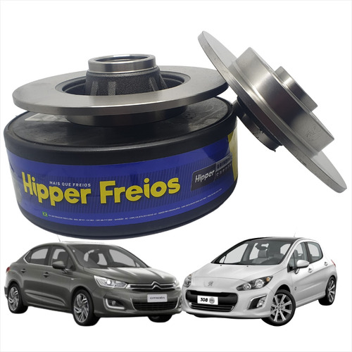 Par Disco Freio Traseiro Citroen C4 Lounge Ds4 Peugeot 308 