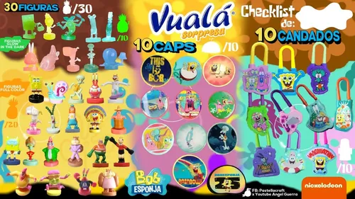 Colección Completa Figuras Color Bob Esponja Vuala 20 Pz en venta en ...