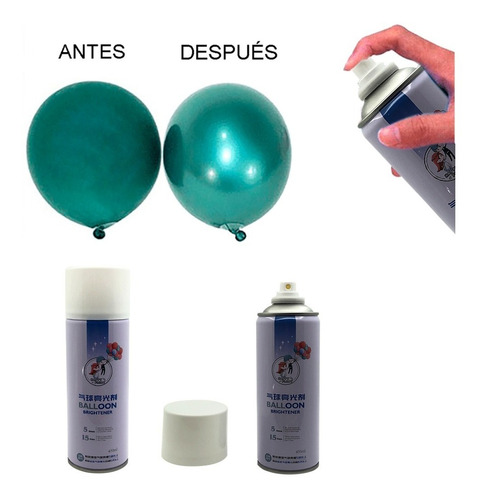 Spray Para Dar Brillo A Globos - Brillo Metálico