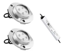 Comprar Foco Led 10w Para Piscina + Fuente De Poder 12vdc 36w X2