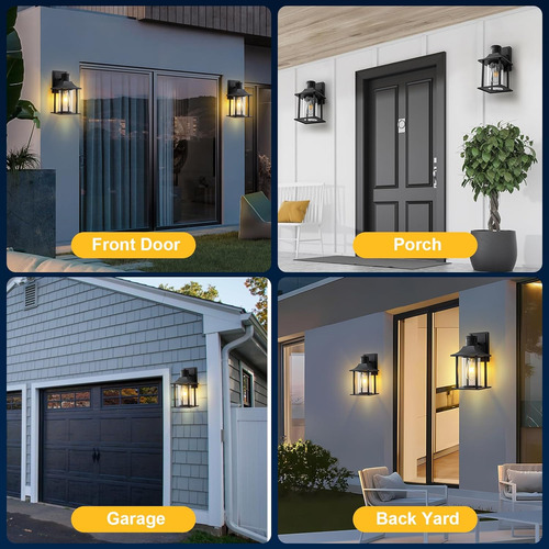 Luces Exteriores Con Sensor De Movimiento Para Pared Paquete