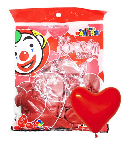 Bolsa De Globos Látex  10  Corazón Rojo/love/amistad/amor