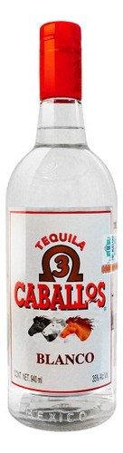 Tequila Blanco 3 Caballos 940 Ml - 12 Pack