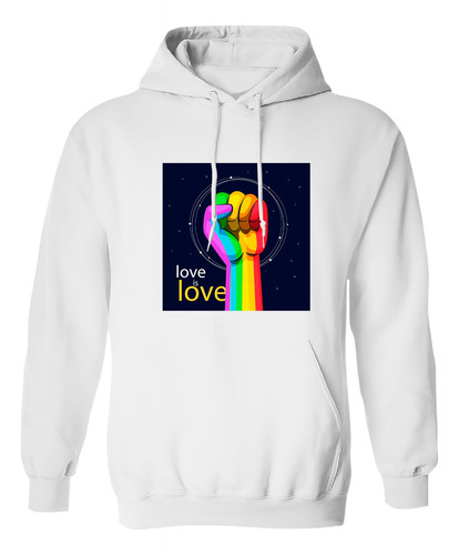 Sudadera Con Gorro Mano Arriba Juntos Love Is Love Lgtb