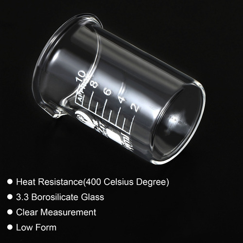 Vaso Precipitado Vidrio Low Form Para Laboratorio 10ml
