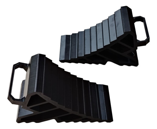 Cuña Tope Seguridad Calza Rueda Motorhome Rodante Trailer Negro