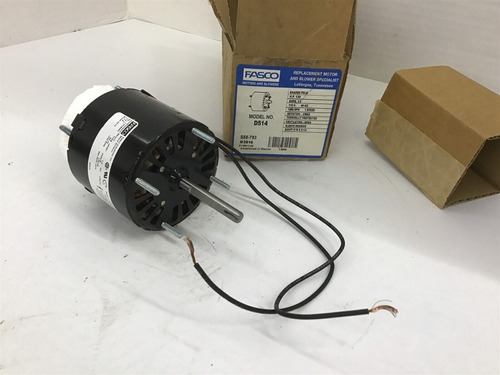 Fasco D514 1/30 Hp Shaded Pole Motor 115 V 1550 Rpm 1 Sp Dda