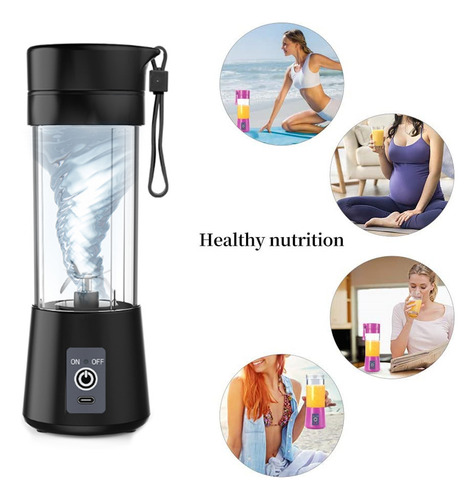 Licuadora Portatil Vaso Recargable Usb Mini Extracto 380ml