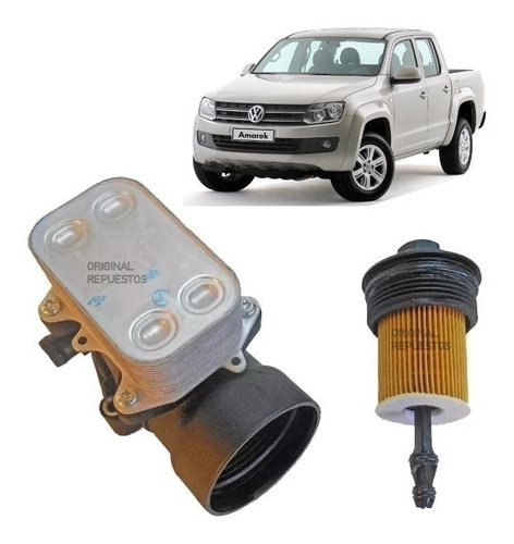 Base De Filtro + Enfriador De Aceite Vw Amarok 2.0 Tdi