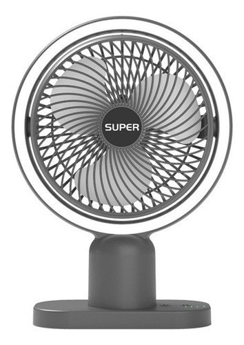 Ventilador De Escritorio Usb En L Con Luz Nocturna, Minivent