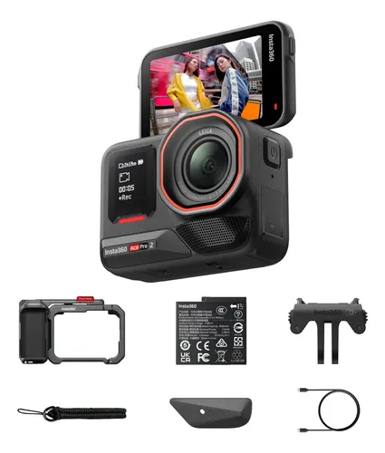 Câmera de ação Insta360 Ace Pro 2 Xplorer Bundle 8k Impe Black