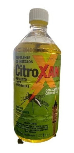 Citronela Aceite Citroxan X 1 Litro Repelente Para Mosquitos