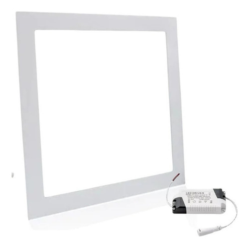 Luminária Led Plafon Branco Quadrado Embutir Luz Branco