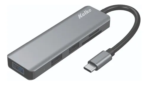 Adaptador Hub 6 En 1 Usb C Kolke Kch-430 Sd Micro Sd Y 3.0 | Envío gratis