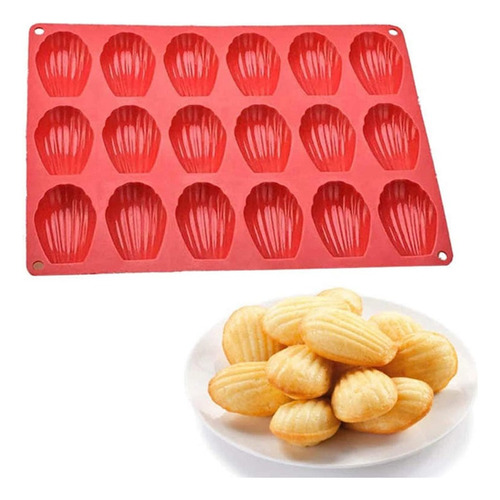 Molde De Silicona Para Madeleines 18 Cavidades