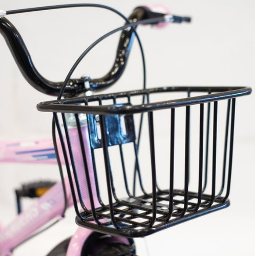 Imagen 3 de 10 de Bicicleta Infantil Con Canasto Rodado 16 Color Rosa