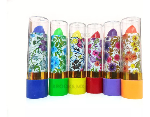 6 Pack Labial Mágico Floral Clasico Para Labios Con Aroma