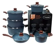 Comprar Nuevo Set De Ollas Valeska En Roca Volcánica Cerámica 12 Pcs