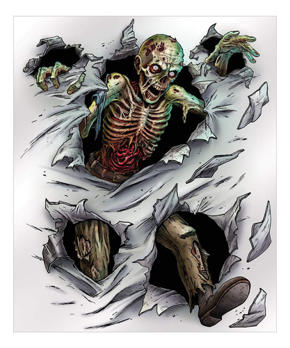 Pintura Mural Instantáneo Beistle Zombie, 5 X 6, Multicolor