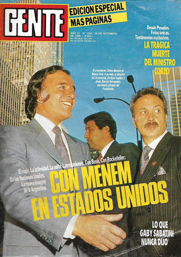 Gente 1262 1989 Menem Maria Julia Alsogaray Sabatini